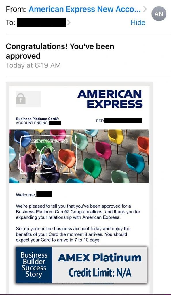 AMEX business approval