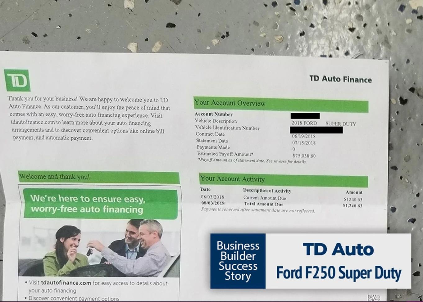 Business auto approval 75K